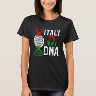 Camiseta Itália Está No Meu DNA Orgulhoso Italiano Bandeira