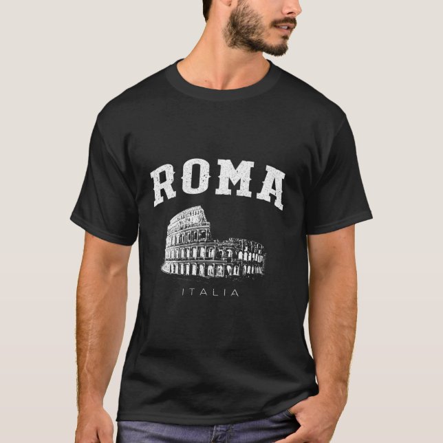 Camiseta Itália Europa Coliseu Europeu Italiano (Frente)