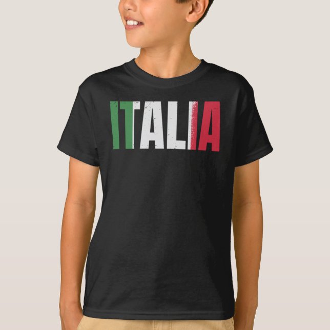 Camiseta Itália fãs Italia bandeira italiana futebol (Frente)