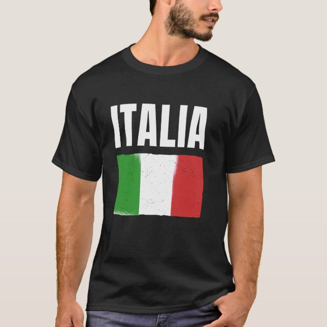 Camiseta Italia Flag Big Bold Simple Country Support (Frente)