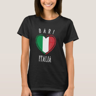Camiseta Italia Flag Heart Bari City in USA USA