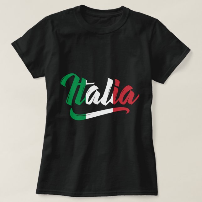 Camiseta Italia Flag Itália Italiano Family Heritage (Frente do Design)