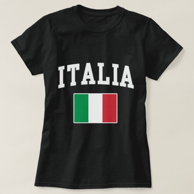Camiseta Italia Flag Itália Italiano Family Men Wome (Frente do Design)