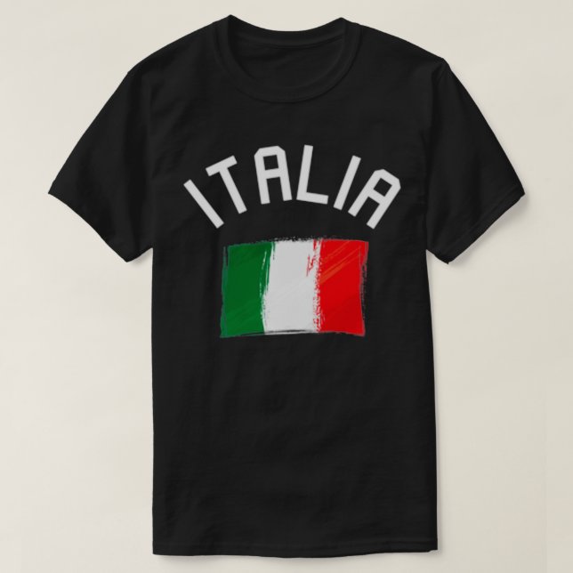 Camiseta Italia Flag Itália Italiano Pocket Design (Frente do Design)