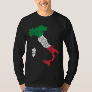 Camiseta Italia Flag Itália Outline Italy Vacation Italy Fl
