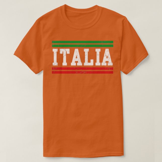 Camiseta Italia Flag Itália Vintage Distintas (Frente do Design)