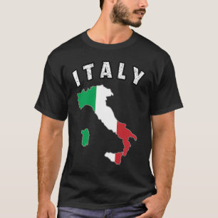 Camiseta Itália Flag Souvenir - Itália Map Vintage