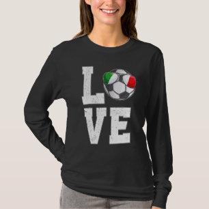 Camiseta Itália Futebol ama bandeira do ventilador italiano