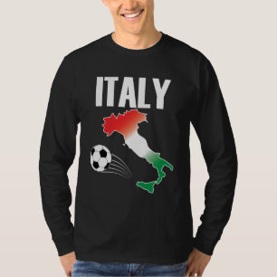 Camiseta Itália Futebol Fan Map Boot Futebol Ball