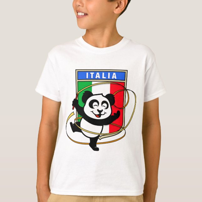 Camiseta Itália ginástica Rítmica Panda (Frente)