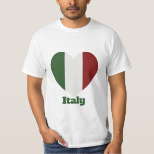 Camiseta Itália Heart Flag T-Shirt