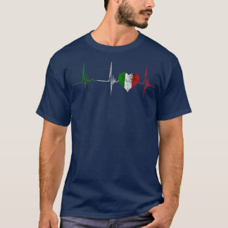 Camiseta Itália Heartbeat Italiano EKG Pulse Italiano