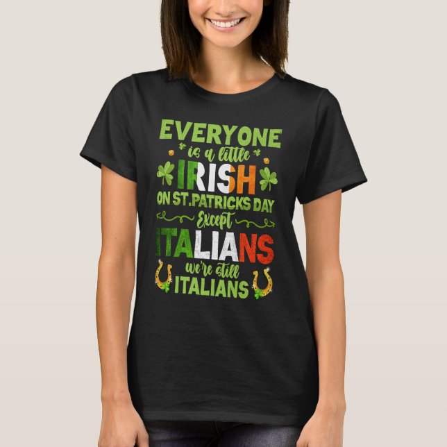Camiseta Itália Irish Flag Shamrock Ireland Dia de São Patr (Frente)