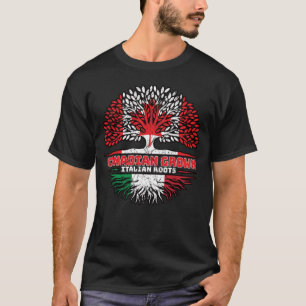 Camiseta Itália, Itália, Canadá, Canadá, Bandeira de Raízes
