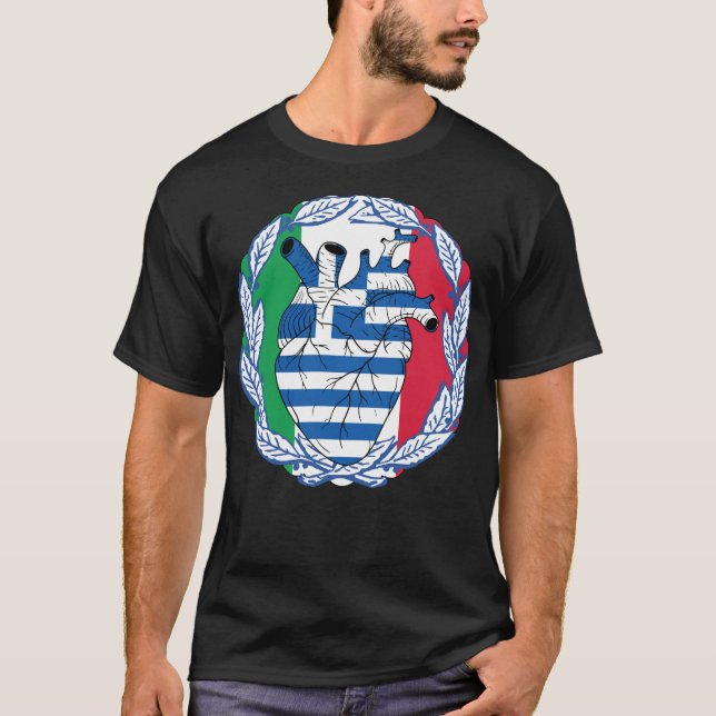 Camiseta Itália italiana Independência grega Grécia grega (Frente)