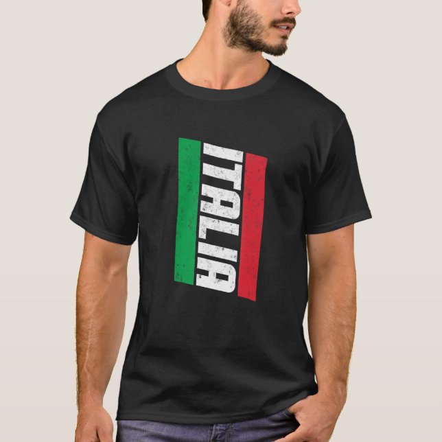 Camiseta Italia Italy Italian Flag Home Pride Italiano Dist (Frente)