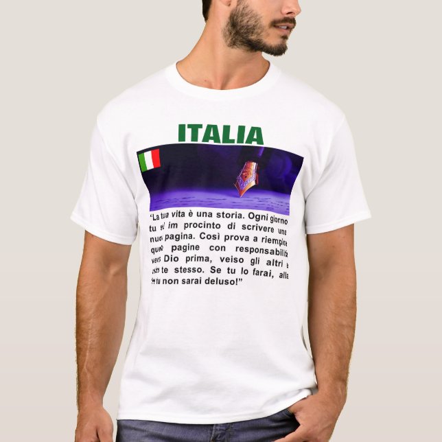 Camiseta ITÁLIA - La tua vita è una storia (Frente)