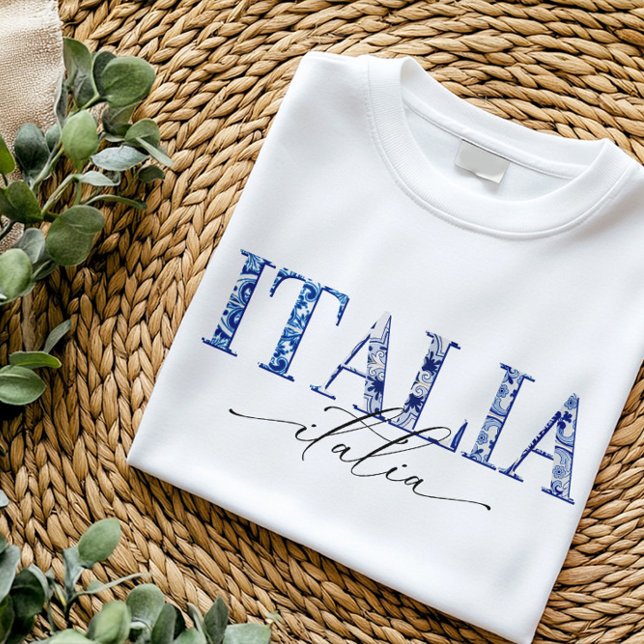 Camiseta Italia majolica design, modernidade de férias ital (Criador carregado)