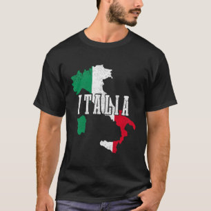 Camiseta Itália Map Italia Flag Pride