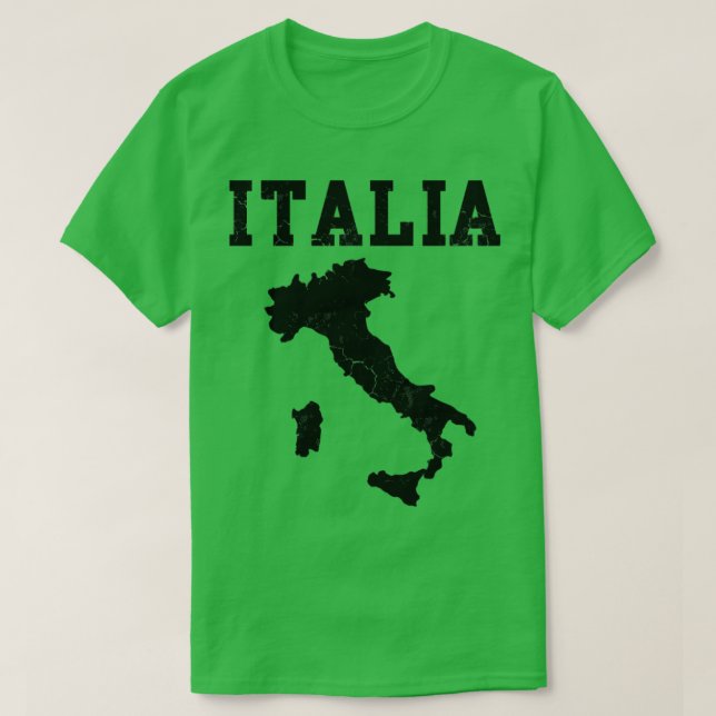 Camiseta Italia Map Itália Italiano Family Heritage (Frente do Design)