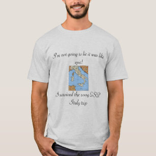 Camiseta Italia-mapa, eu não estou indo encontrar-se ele