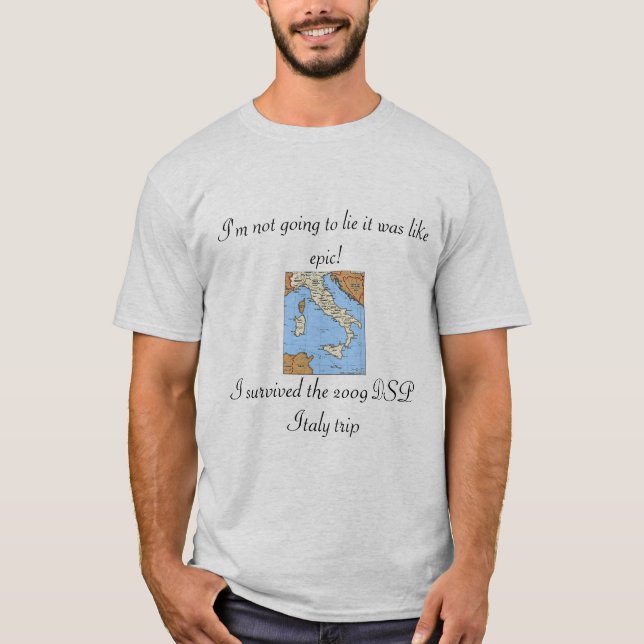 Camiseta Italia-mapa, eu não estou indo encontrar-se ele (Frente)