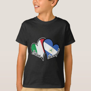 Camiseta Itália Nicarágua Sinalizador Coração Metade Italia
