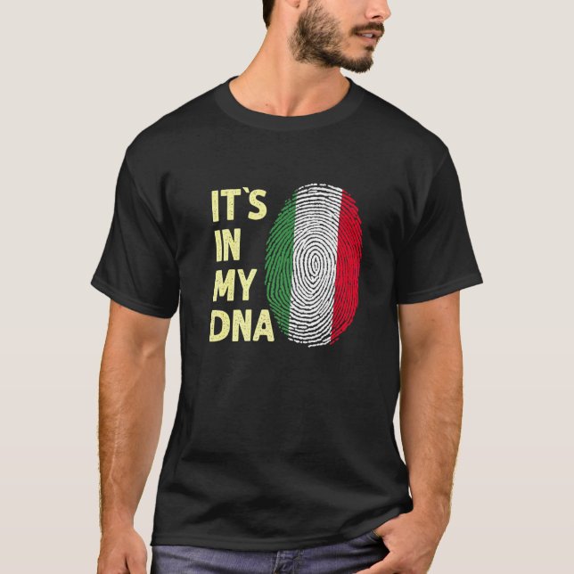 Camiseta Itália No Meu Dna - Equipe Italiana De Bandeiras (Frente)