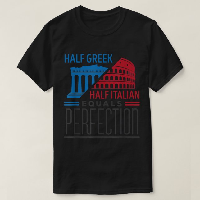 Camiseta Itália Orgulho Patrimônio Metade Grega Metade Greg (Frente do Design)