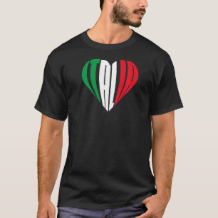 Camiseta Italia Orud Italiana Heart I Love Italia
