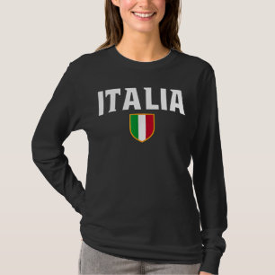 Camiseta Itália Patriótico Scudetto Flag Emblem Crest