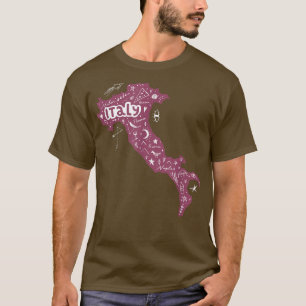 Camiseta Itália Pizza Pisa Florença Roma Mapa Nápoles País