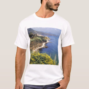 Camiseta Itália, Sicília. A costa norte da Sicília em