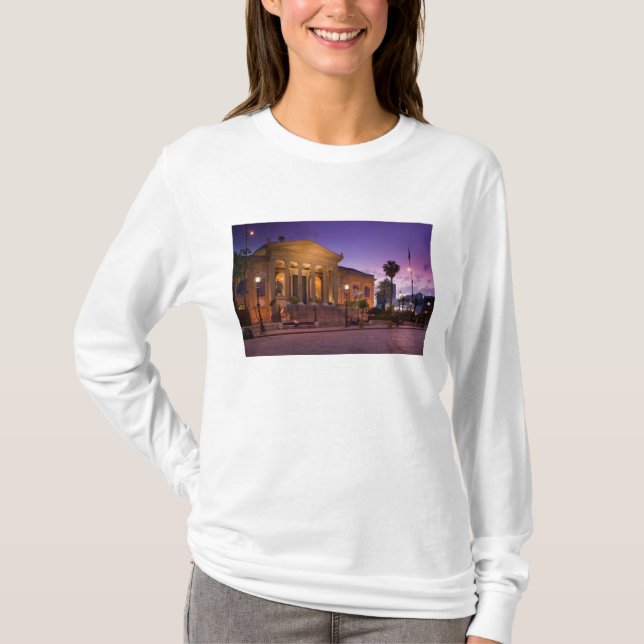 Camiseta Itália, Sicília, Palermo, Teatro Massimo Opera (Frente)