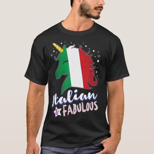 Camiseta Itália Sinalizar Unicórnio Italiano (Frente)