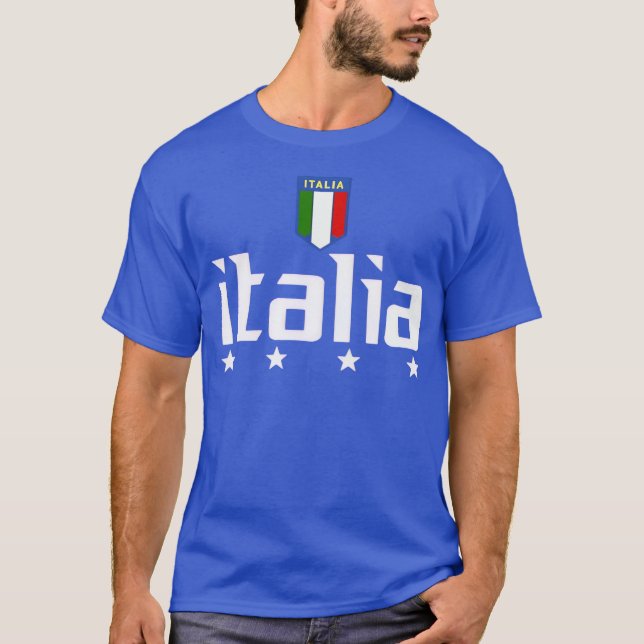 Camiseta Italia Soccer 4 Stelle (Frente)