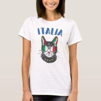 Itália Soccer Cat Mascot Bandeira italiana