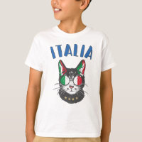 Itália Soccer Cat Mascot Bandeira italiana