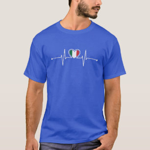 Camiseta Itália Soccer Heartbeat Itália Futebol Italia Spo