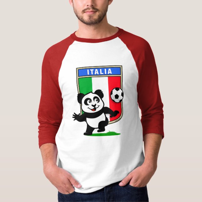 Camiseta Itália Soccer Panda (camisas leves) (Frente)