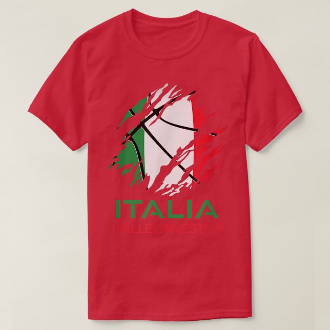 Camiseta Italia Sports Fan Italiana Flag Art Itália (Frente do Design)