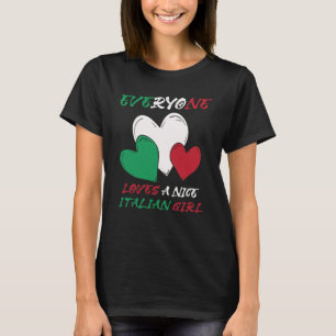 Camiseta Itália Todo Mundo Adora Uma Bela Garota Italiana