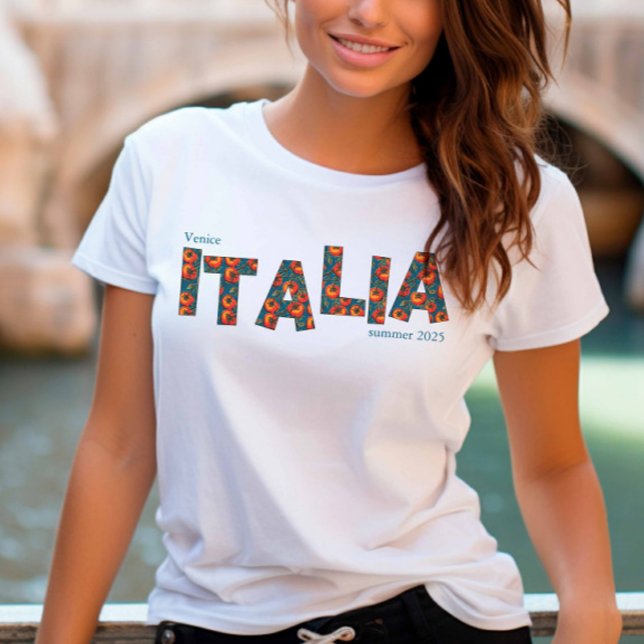 Camiseta Italia Tomato Summer Girls Trip Itália (Customizable Italy Tshirt)