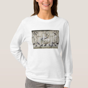 Camiseta Itália, Toscana, Siena. Estátuas e pássaros em