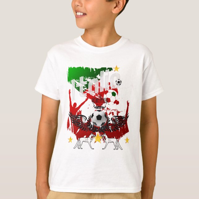 Camiseta Italia ventila o t-shirt do calcio para amantes do (Frente)