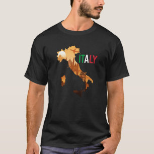 Camiseta Itália Viagem Map Flag Italia Pride Souvenir Vacat