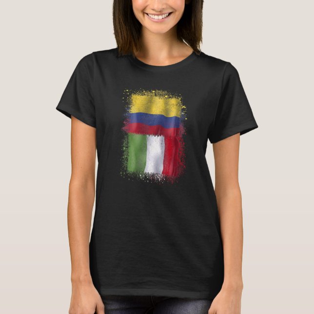 Camiseta Italia Y Colombia Italiana Love (Frente)