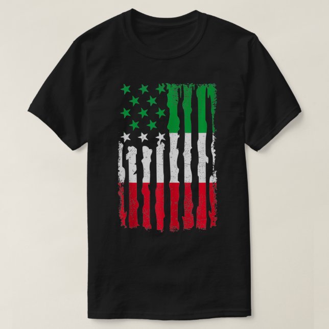 Camiseta Italian American Pride USA Flag Italy Roots  (Frente do Design)