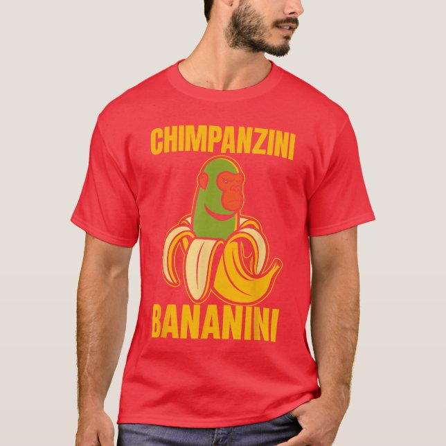 Camiseta Italian Brainrot Chimpanzini Bananini Funny Brain  (Frente)