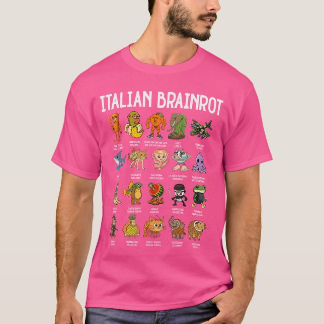 Camiseta Italian Brainrot Italian Brainrot Funny Memes Men  (Frente)
